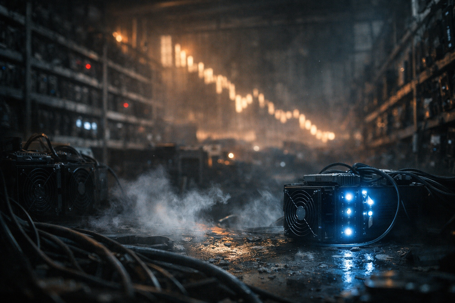 Bitcoin: queda do hashrate reacende narrativa de “miner capitulation”