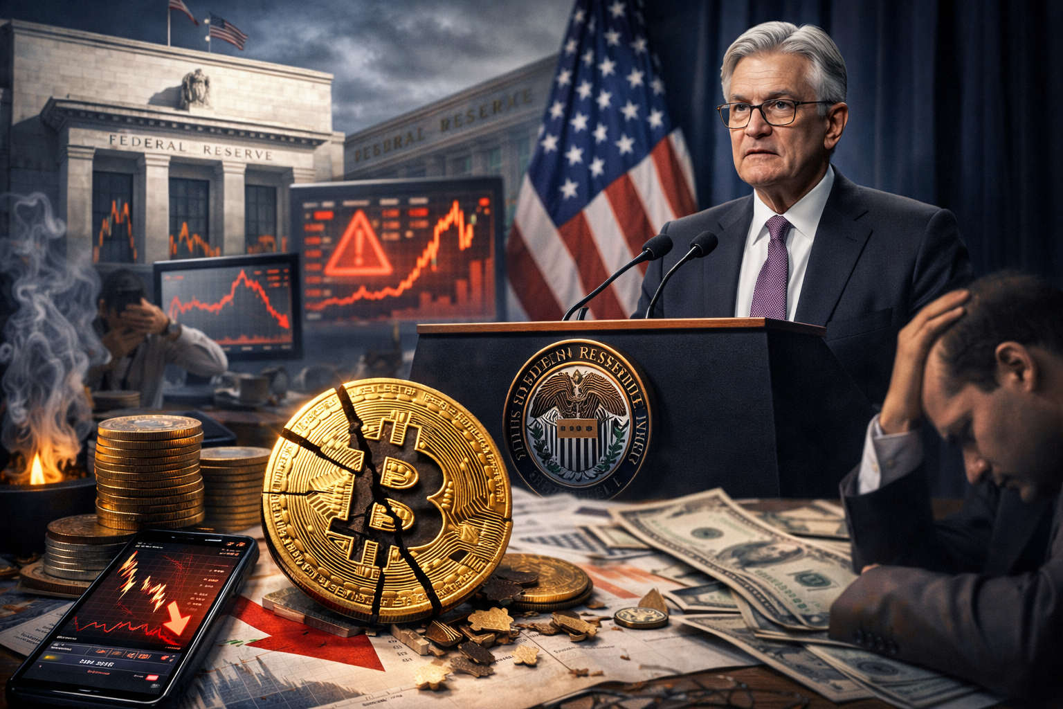 Mudança na liderança do Fed pressiona Bitcoin e amplia cautela no mercado cripto