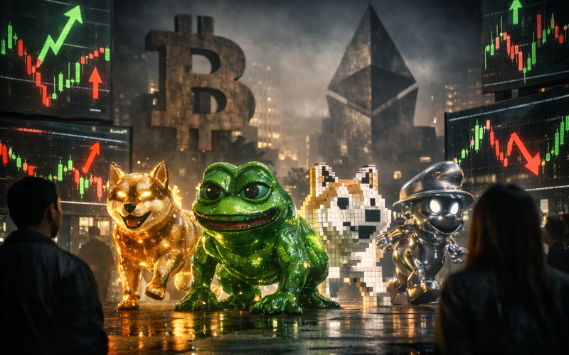Criptomoedas em altas e o “efeito manchete”: por que memecoins lideram quando o mercado está sem convicção
