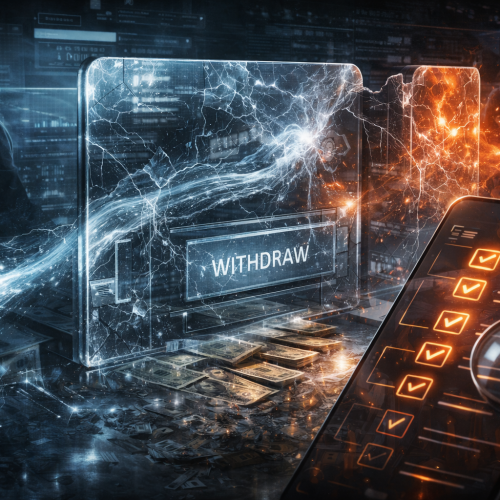 Sinal de alerta e risco de golpe em plataforma online