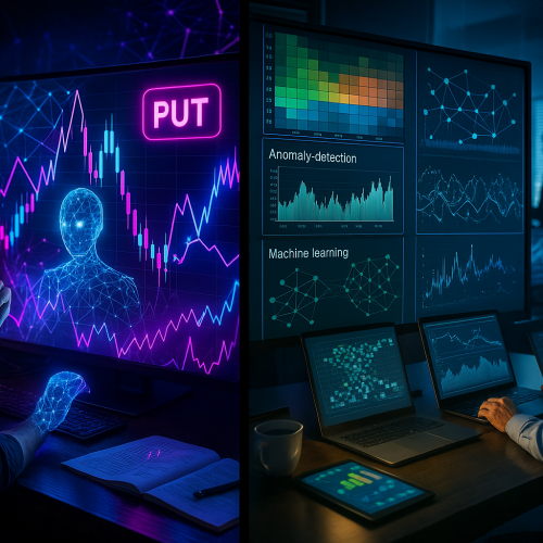 comparacao visual entre curva de backtest perfeita e curva real mais volatil em estrategia de ia para opcoes binarias