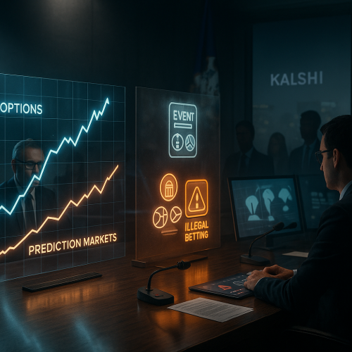 sala de reuniao institucional simbolizando roundtable da cftc sobre prediction markets e regulacao de opcoes binarias em 2025