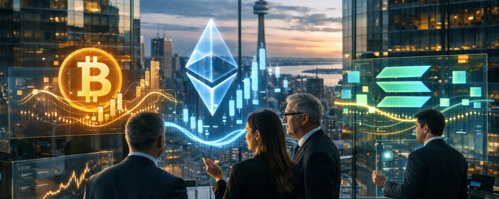 ETFs de criptomoedas no Canadá ampliam acesso institucional mesmo em ambiente volátil