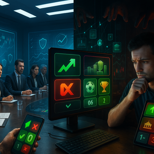 investidor analisando alerta de fraude em opções binárias na tela do computador