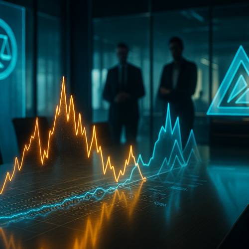 investidor avaliando graficos volateis de etfs alavancados em notebook com expressao de cautela