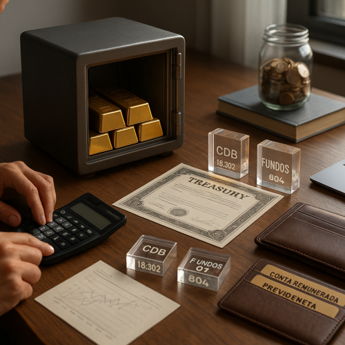 investidor iniciante analisando investimentos mais seguros para sair da poupança no Brasil