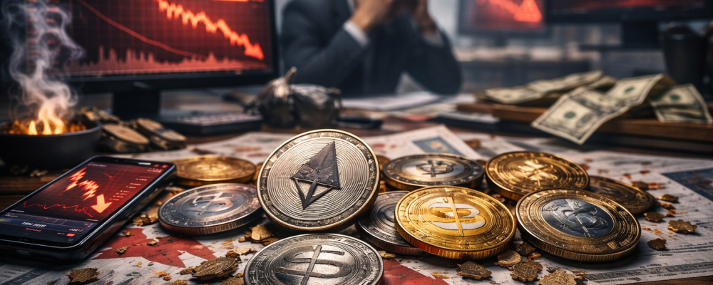 Altcoins permanecem em níveis baixos após correção profunda do mercado cripto