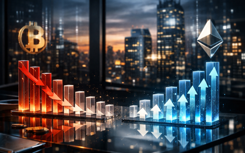 Outflows de ETFs de BTC e ETH perdendo força: por que isso pode sinalizar “fundo” técnico, mas não garante tendência